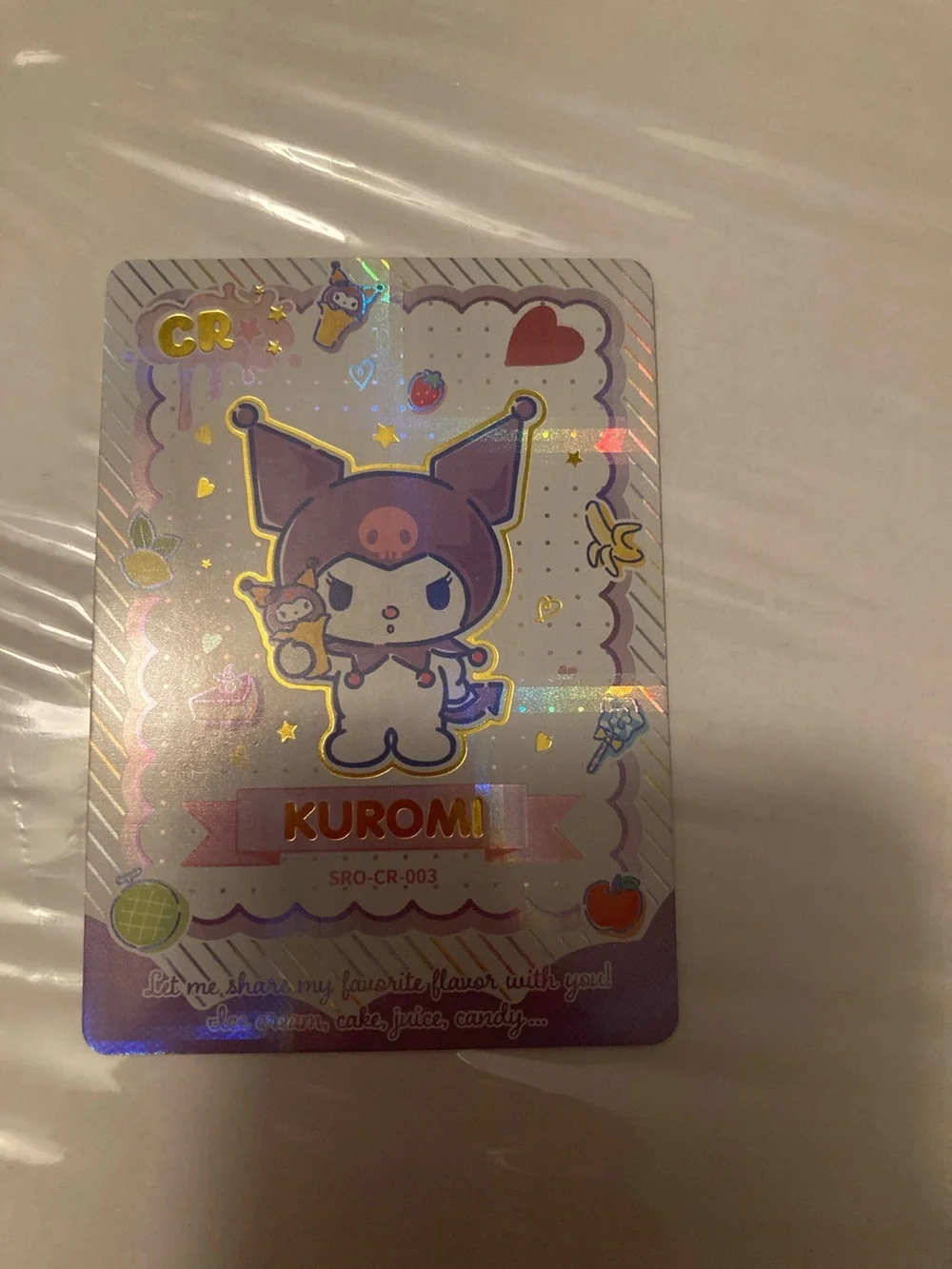 Sanrio Kuromi Holographic Pink Purple Trading Card